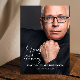 Programme In Love Memory Full Photo Flat Funeral Program