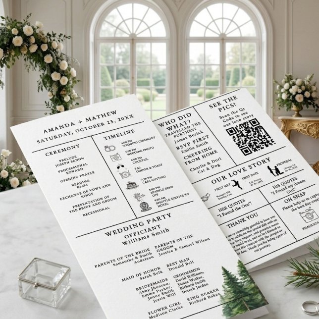 Programme Infographique de Mariage Montagnard (Créateur téléchargé)