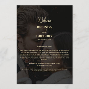 Programme Itinéraire Mariage de superposition photo Black Go