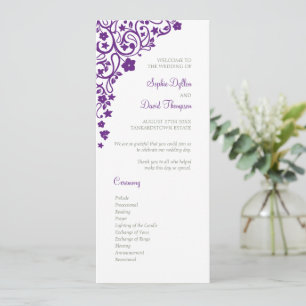 Programme Jardin secret violet Mariage Lovebirds Floral