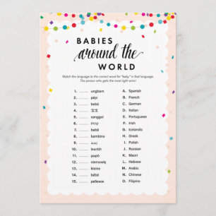 Programme Jeu de baby shower à thème Fiesta
