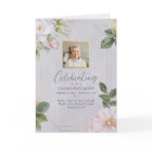 Joli Rose floral photo Ordre de service funéraille