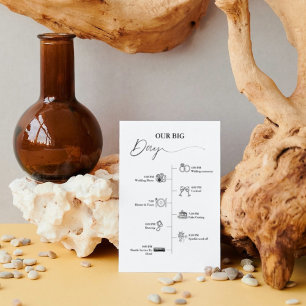 Programme Jour de mariage minimaliste moderne Événements Cal