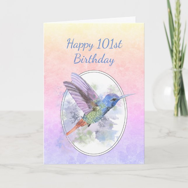 Programme Joyeux anniversaire 101e oiseau de colibri (Devant)