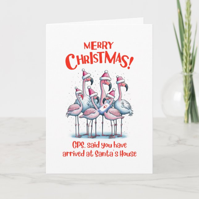 Programme Joyeux Flamants roses de Noël à Père Noël (Devant)