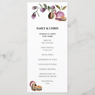 Programme Joyeux Macaron   Élégant Violet Floral Moderne