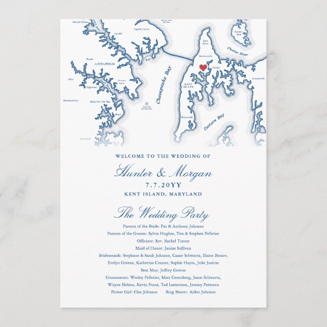 Programme Kent Island Maryland Destination Wedding Program (Devant)