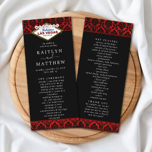 Programme La Parties scintillant Damask Las Vegas Mariage Co