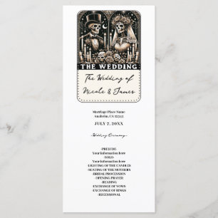 Programme LE MARIAGE Tarot Squelettes Mariée et Marié Progra