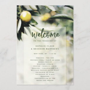 Programme Lemon Grove   Cérémonie moderne du Mariage jaune