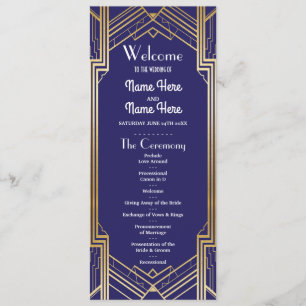 Programme Les années 1920 d'art déco de marine et d'or de