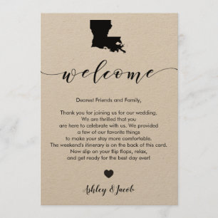 Programme Lettre d'accueil de mariage de la Louisiane et