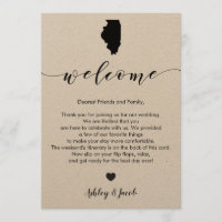 Lettre de bienvenue du Mariage de l'Illinois et ca