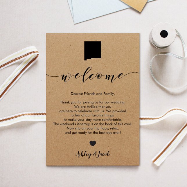 Programme Lettre de bienvenue du Mariage du Nouveau-Mexique  (Créateur téléchargé)