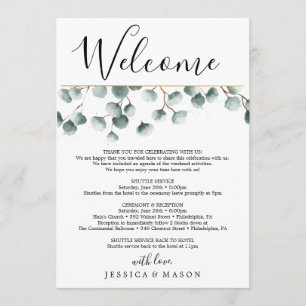 Programme LETTRE Itinéraire Mariage Eucalyptus Greens