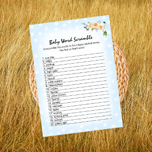 Programme Lion Cub Floral Mot Bleu Scramble Douche Jeu