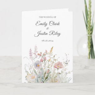 Programme Livret Mariage Fleur sauvage Elégant