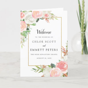 Programme Livret Mariage rose vif