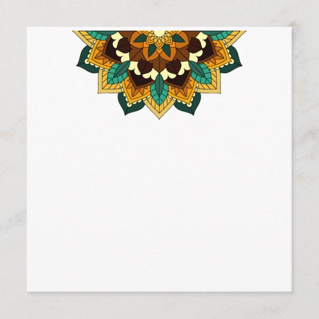 Programme Mandala Motif 2002 en jaune et bronzette (Devant)