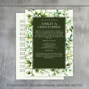Programme Mariage à la frontière florale rustique classique