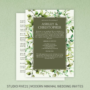 Programme Mariage à la frontière florale rustique classique