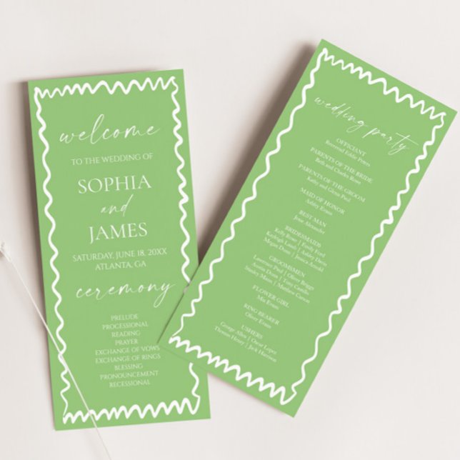 Programme Mariage à la frontière ondulée verte Citrus Capric (Créateur téléchargé)