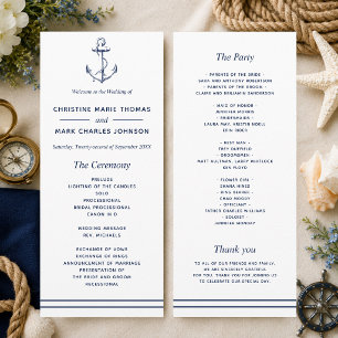 Programme Mariage à l'ancre de la marine nautique