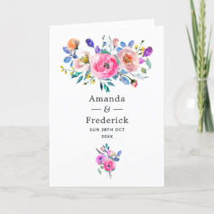 Programme Mariage au millésime rose-chaud