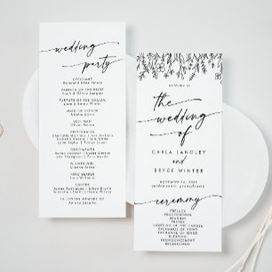 Programme Mariage bohème chic à mi-longueur avec fleurs sauv