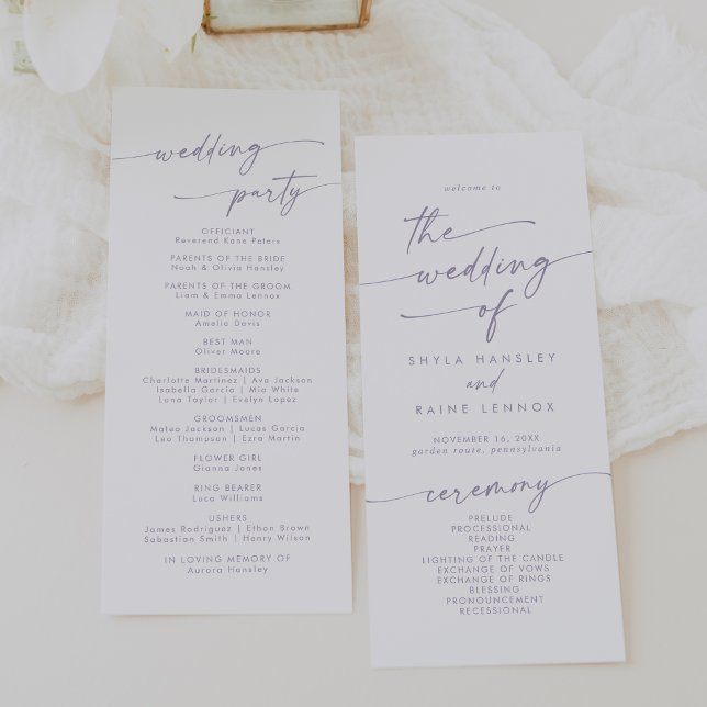 Programme Mariage Boho Chic Dusty Purple Tea Longueur (Créateur téléchargé)