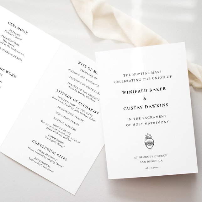 Programme Mariage catholique classique élégant (Créateur téléchargé)
