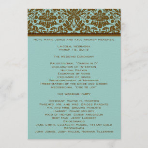 Programme Mariage damassé Brown