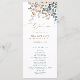 Programme Mariage d'aquarelle florale moelleuse