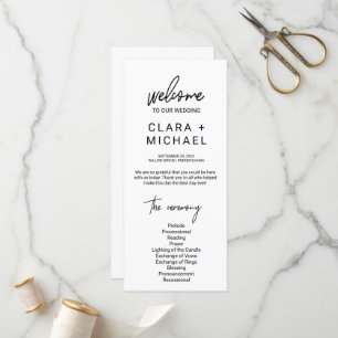 Programme Mariage de calligraphie Whimsical
