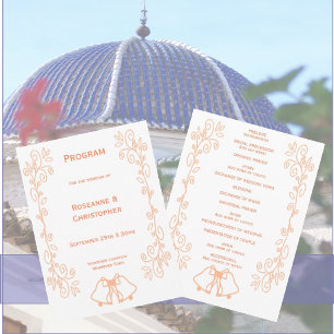 Programme Mariage de conception de défilement des cloches