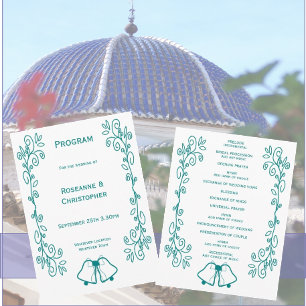 Programme Mariage de conception turquoise pour le défilement