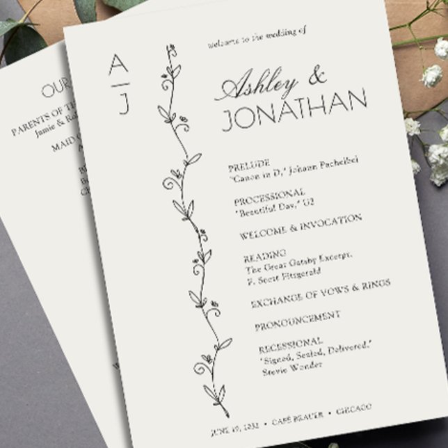 Programme Mariage de diviseur floral biologique moderne (Créateur téléchargé)