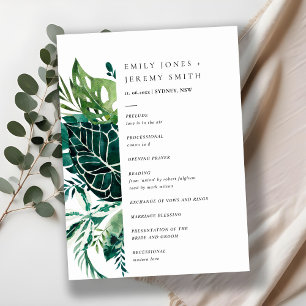 Programme Mariage de feuillage vert de Monstera Tropical