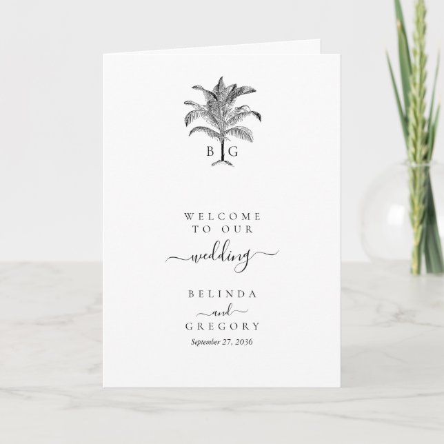 Programme Mariage de palmiers tropicaux Ordre de service (Devant)