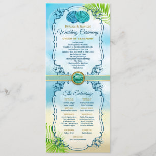 Programme Mariage de plage Ordre de cérémonie Entourage Emer