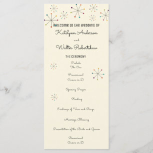 Programme Mariage de style moderne moderne rétro Vintage