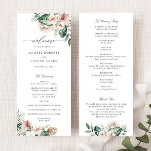 Programme Mariage de verdure fleurie de palme tropicale