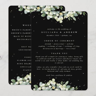 Programme Mariage d'hiver Elégant Black Snowberry+Eucalyptus
