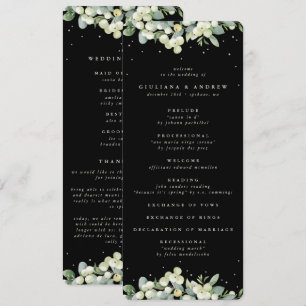 Programme Mariage d'hiver Elégant Black Snowberry+Eucalyptus