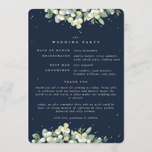 Programme Mariage d'hiver Elégant Marine Snowberry+Eucalyptu