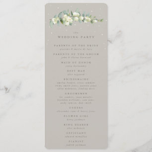Programme Mariage d'hiver Greige Snowberry+Eucalyptus