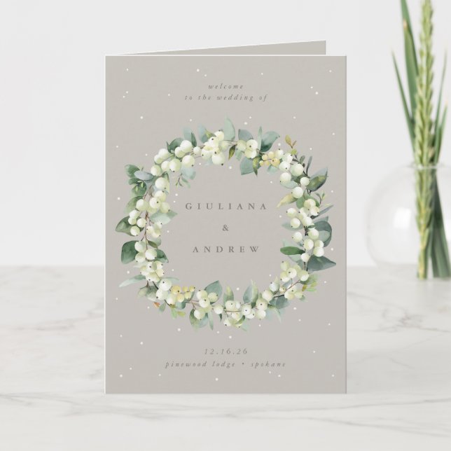 Programme Mariage d'hiver Greige Snowberry+Eucalyptus (Devant)