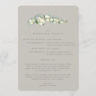 Programme Mariage d'hiver Greige Snowberry+Eucalyptus