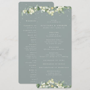Programme Mariage d'hiver Seafoam Green Snowberry+Eucalyptus