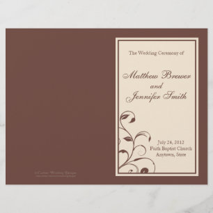 Programme mariage d'ordre de service et de cérémon